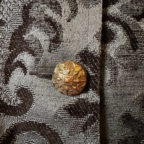 Erin London Jacquard Tapestry Blazer Jacket Boho Cropped - Picture 2 of 4